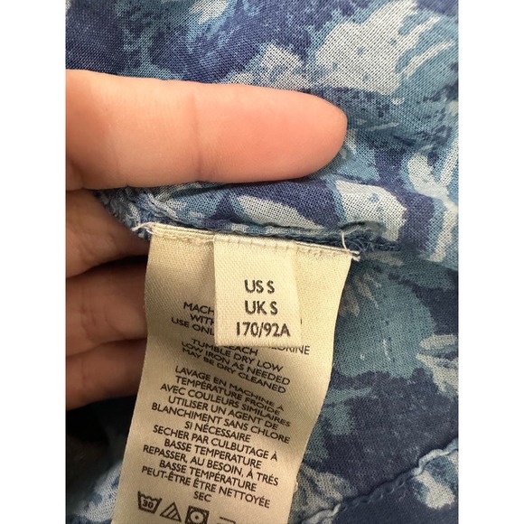 We the Free blue floral long sleeves boho tunic blouse size Small - Picture 6 of 12